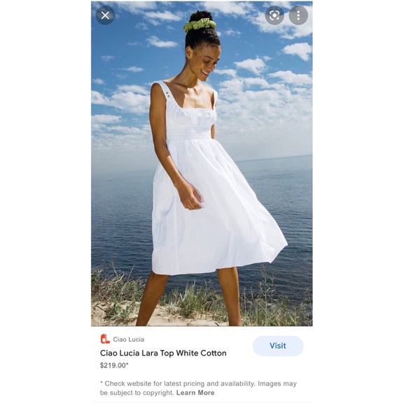 NWT Lara Dress White Cotton - Picture 10 of 10